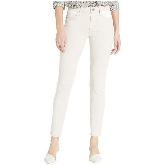Current/Elliott Women's Sz 27 Tan/White The Original Stiletto Skinny Jeans $248 - Picture 10 of 11